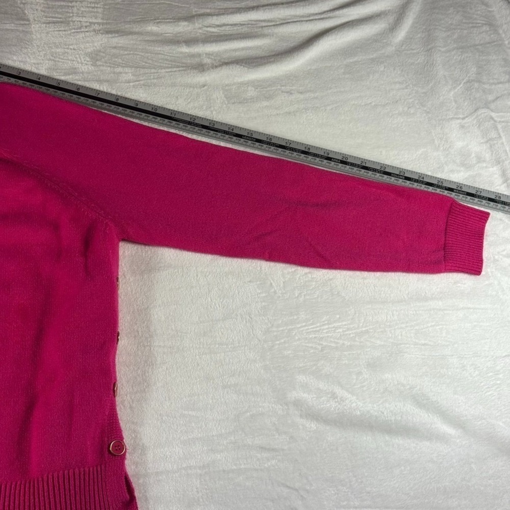 Aqua By Kerry Rosenthal Women's MEDIUM Hot Pink Sweater With Heart - Picture 5 of 6